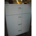 Steelcase 4 Drawer 42" Beige Lateral File Cabinet